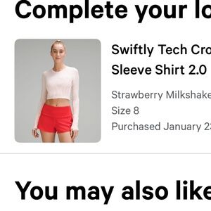 Swiftly Tech Cropped Long- Sleeve Shirt 2.0